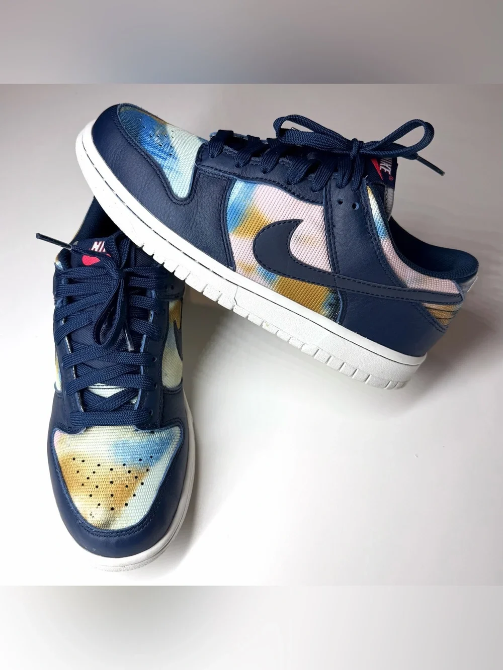 Nike Dunk Low Retro PRM Graffiti Navy White Kids Size- 6.5 Y